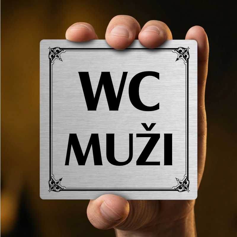 WC muži, 118x118mm, bílá, Kansas